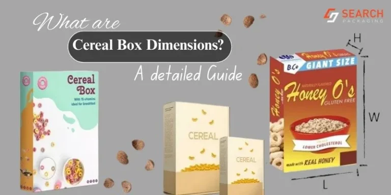 What are cereal box dimensions size guide USA in inches and centimeters